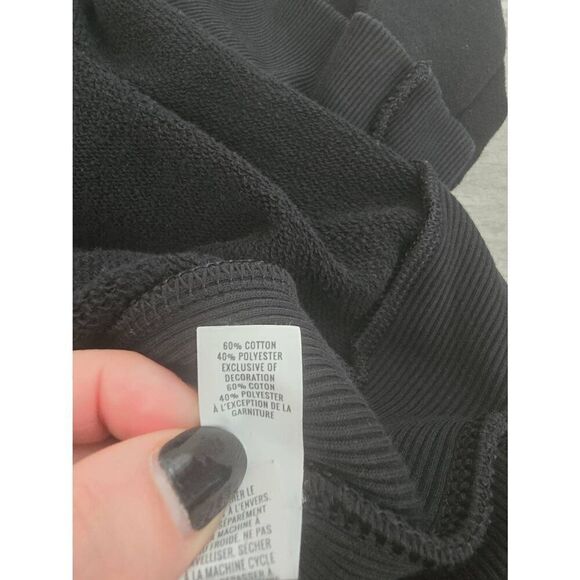 Women's Aerie Good Vibes Oversized Crewneck Sweatshirt‎ Pullover Black Size XS - Picture 5 of 7